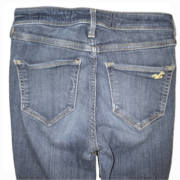Hollister High Rise Jeggings Skinny Jeans Dark Wash - Size 0-Regular 24" W/28" L - Picture 4 of 5
